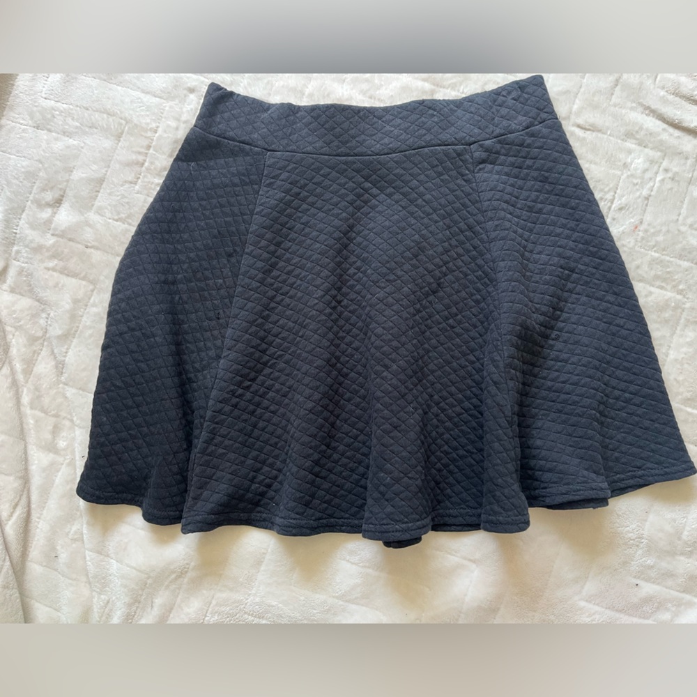 Elegant Black Quilted Skirt ~ Used